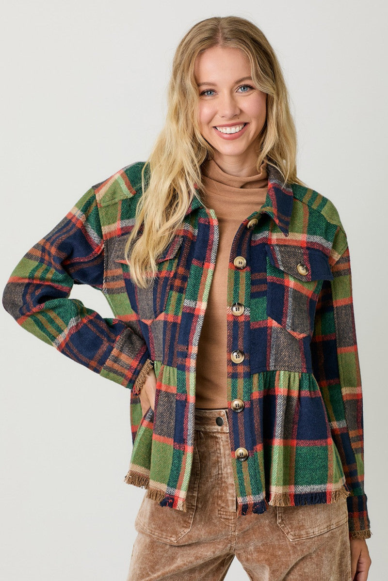 Playful Flannel Top