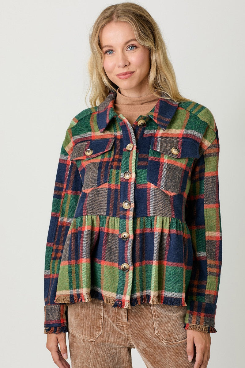 Playful Flannel Top