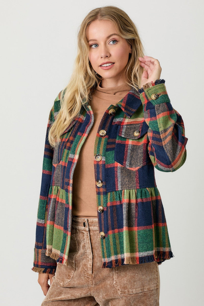 Playful Flannel Top