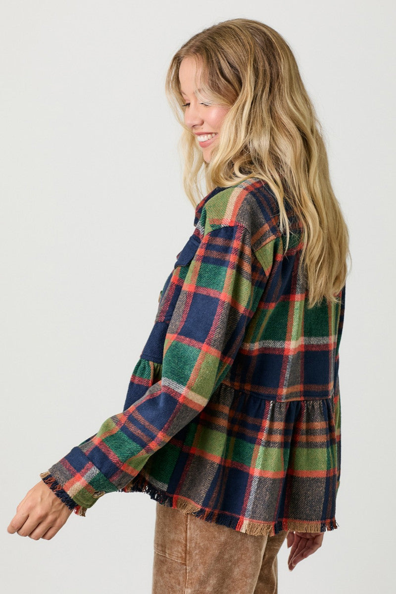 Playful Flannel Top