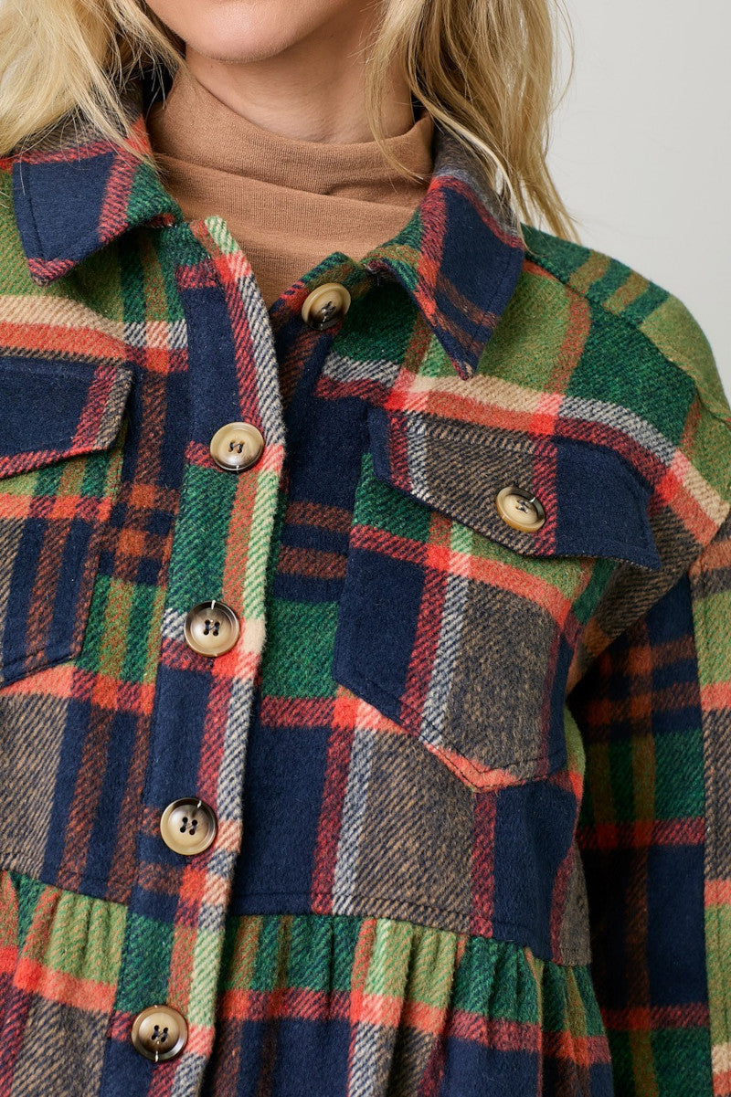 Playful Flannel Top