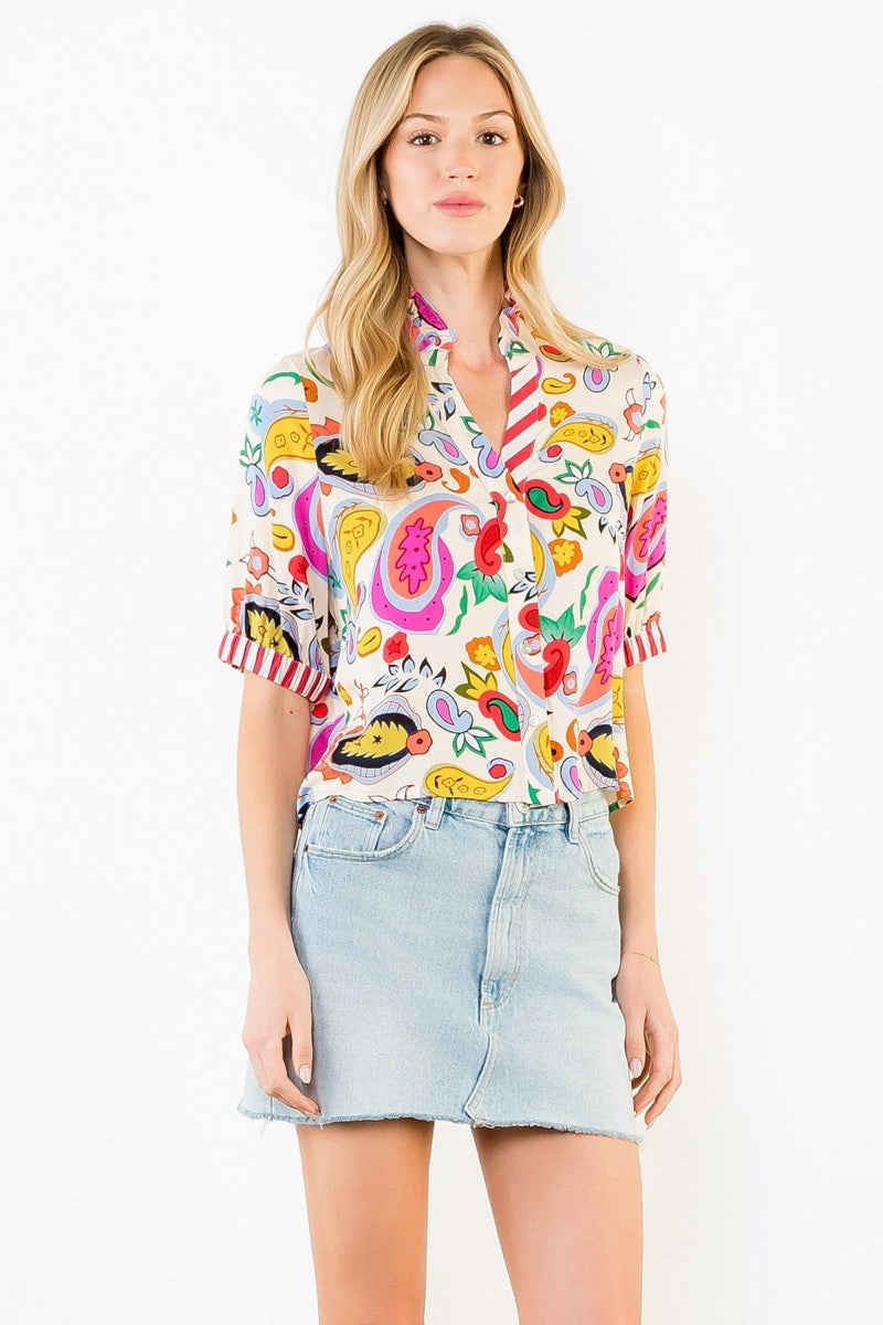 Pop Paisley Top
