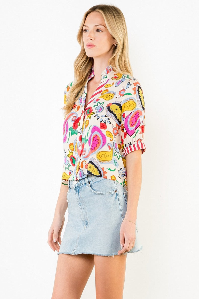 Pop Paisley Top