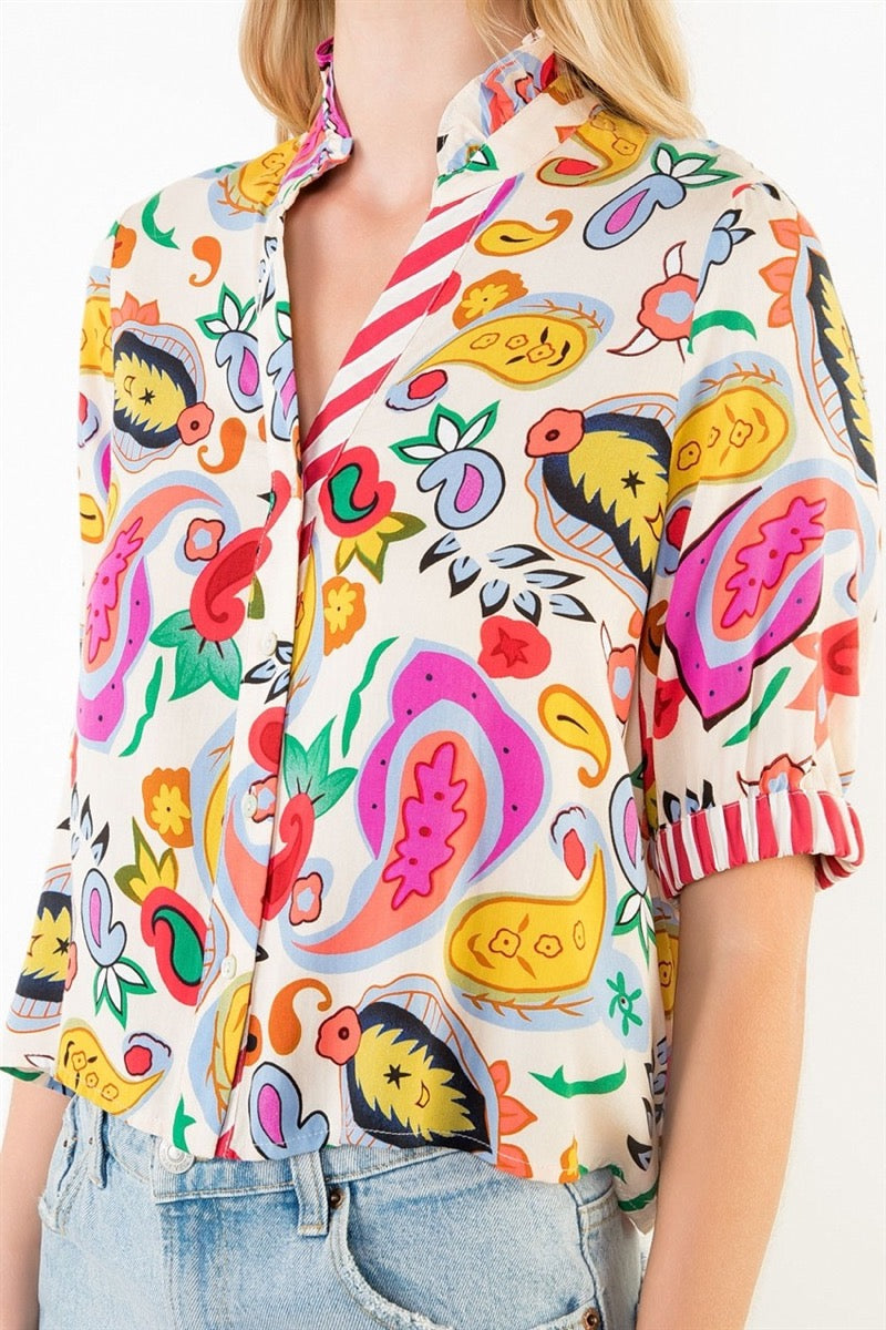 Pop Paisley Top