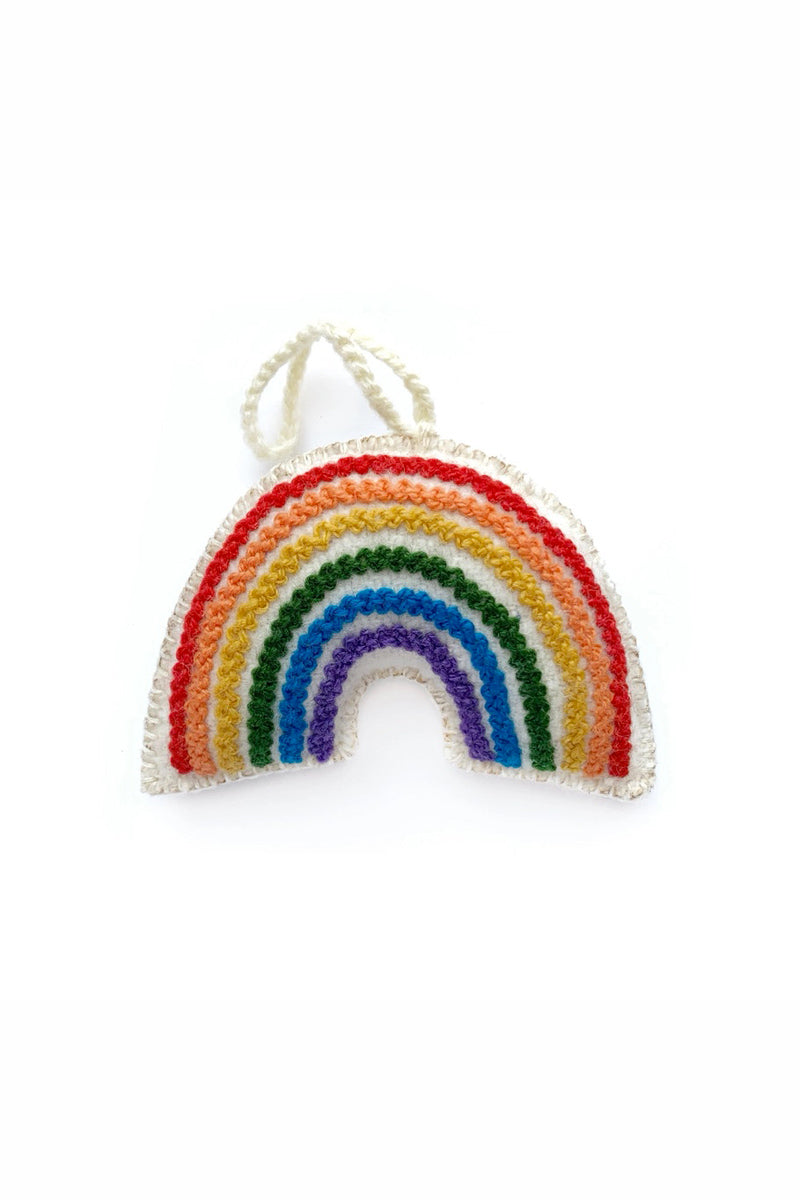 Rainbow Wool Ornament