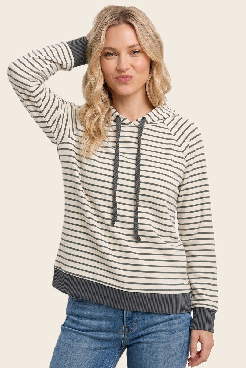 Ray Stripe Hoodie Top