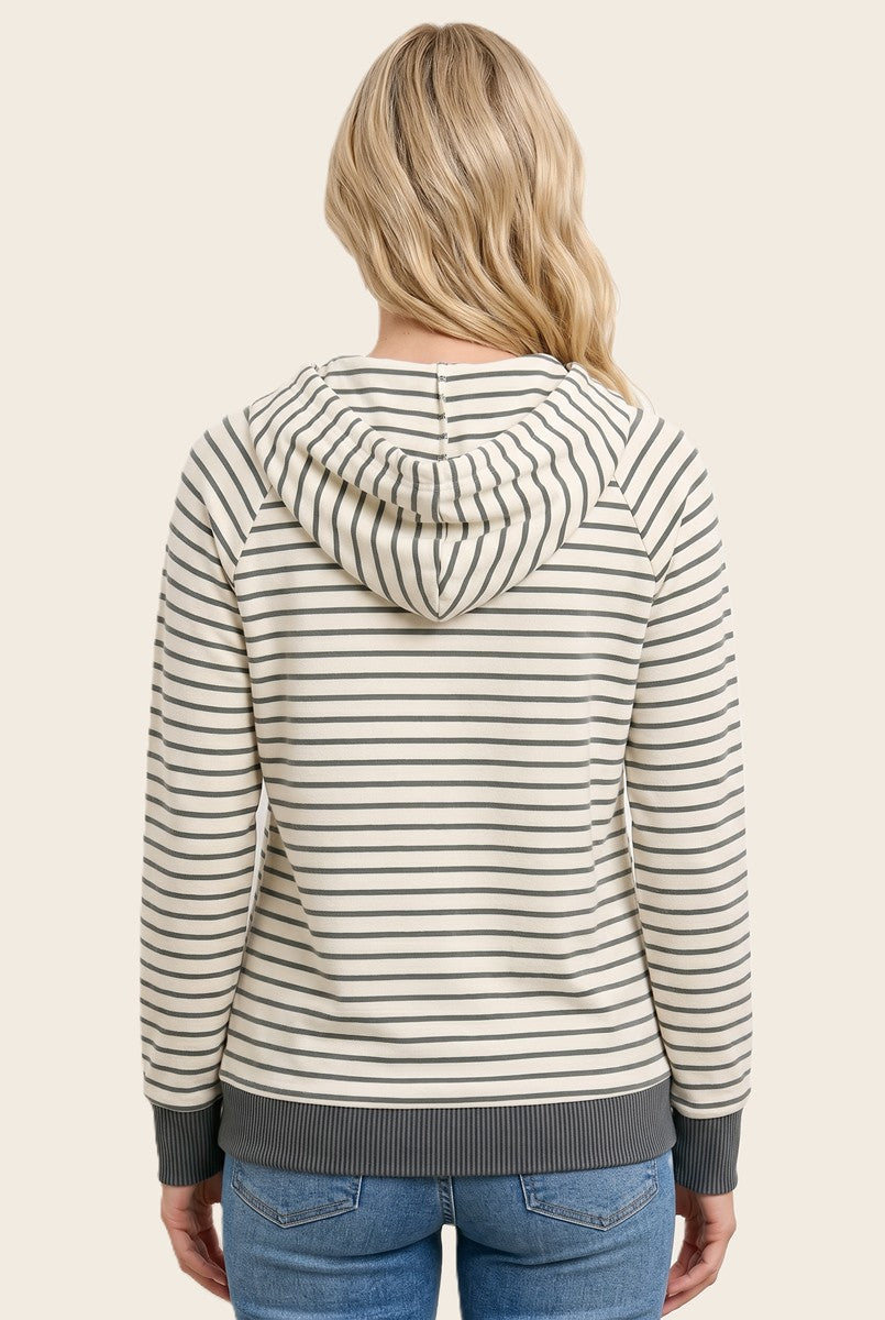 Ray Stripe Hoodie Top
