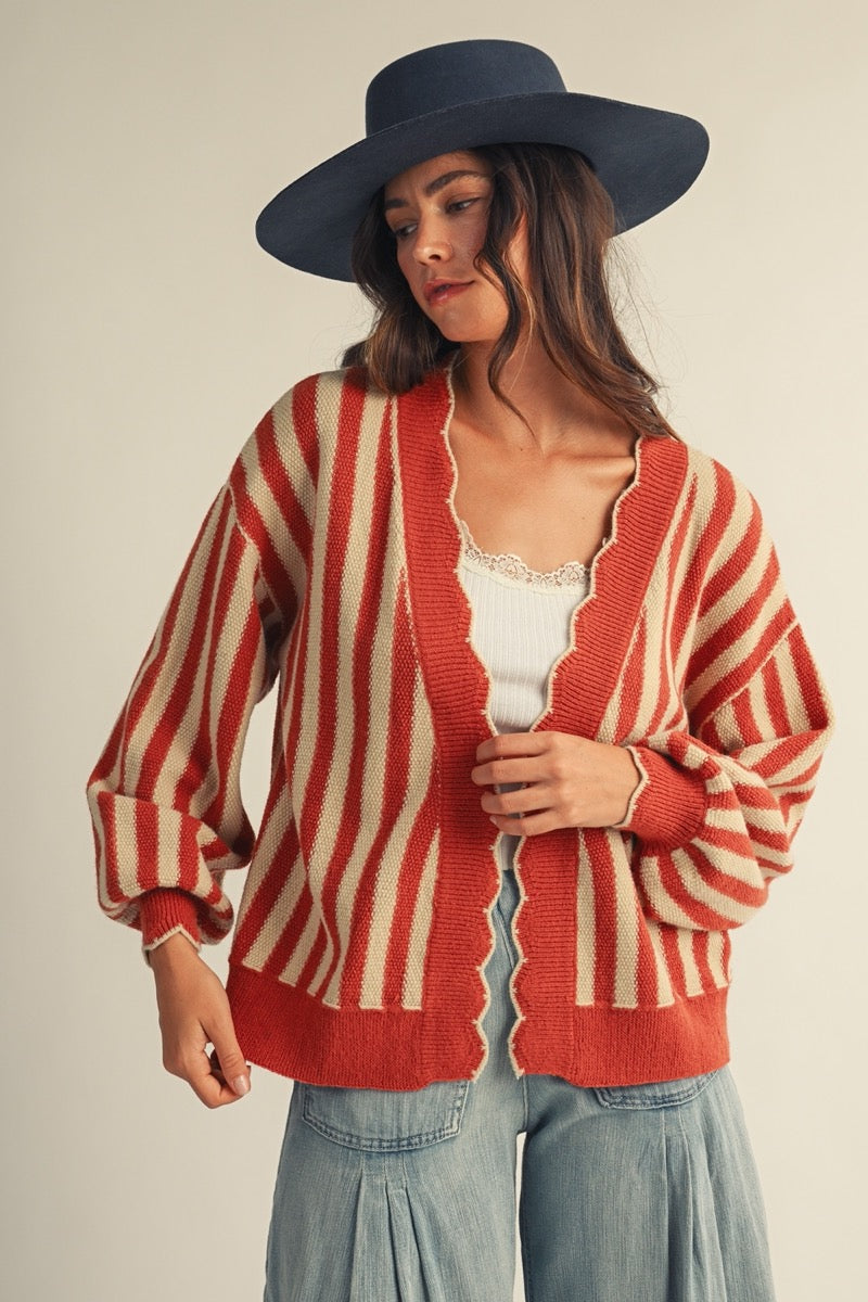 Riviera Scallop Cardigan
