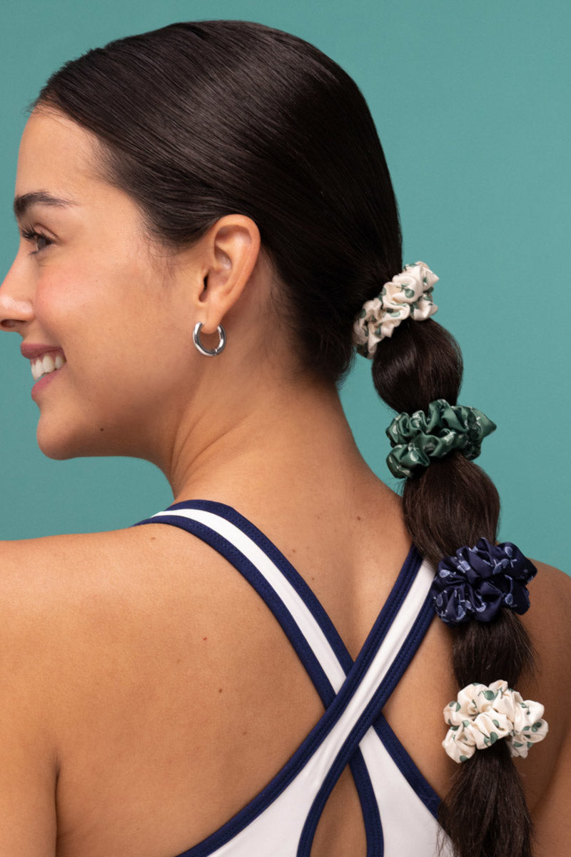 Ruched Satin Scrunchies 5PK