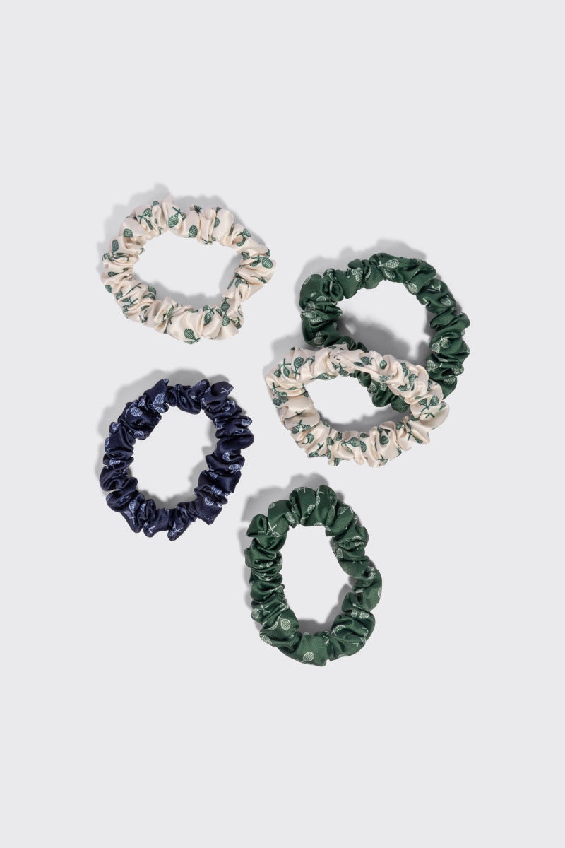 Ruched Satin Scrunchies 5PK