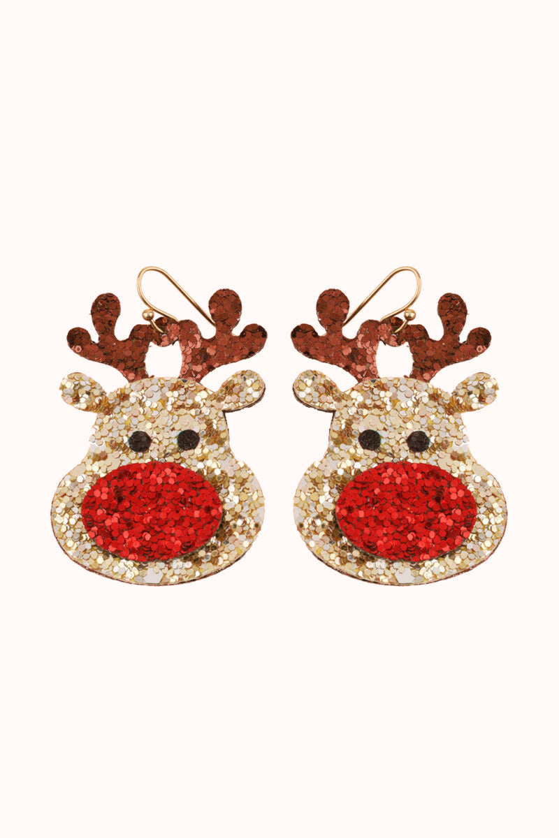 Rudolph Glitter Earrings