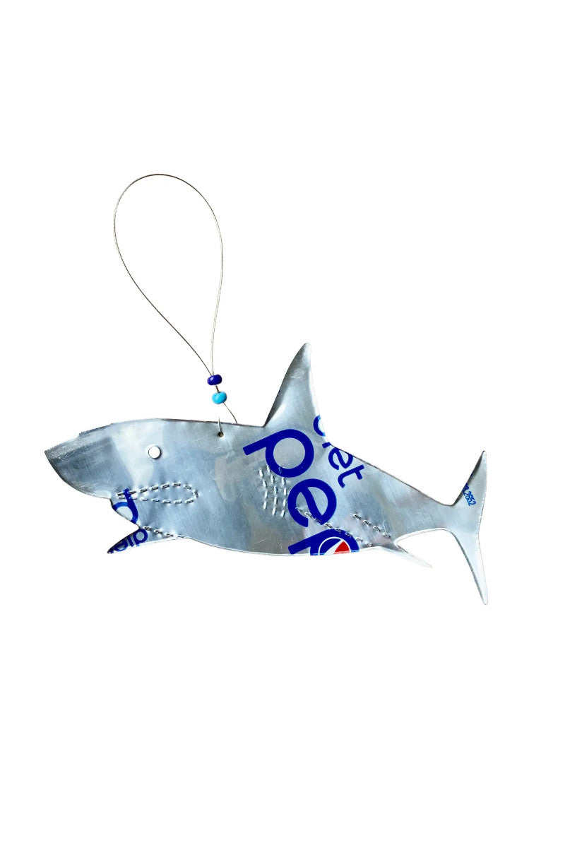 Shark Recycled Can Ornament