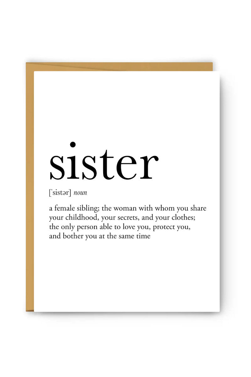 Sister Definition Card