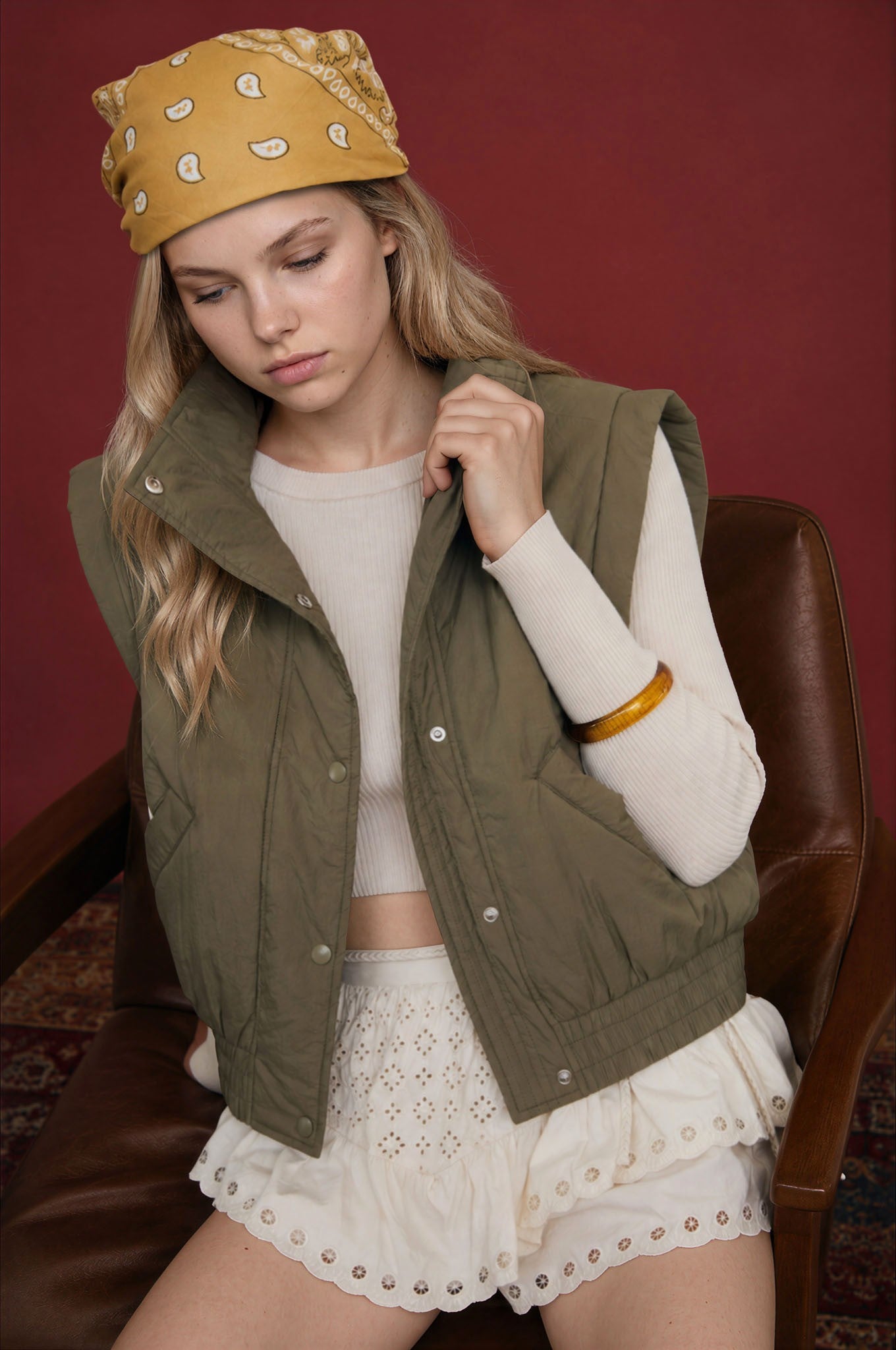 Snap Back Puffer Vest