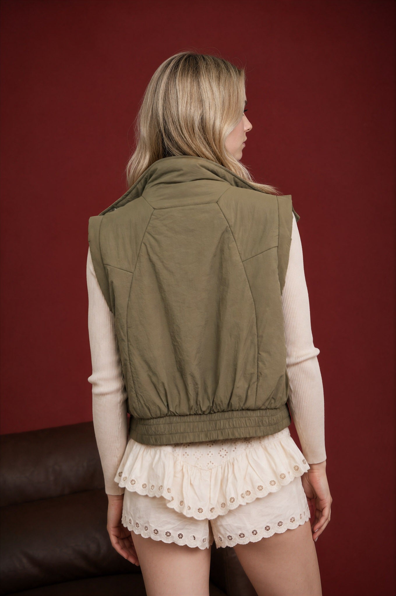 Snap Back Puffer Vest