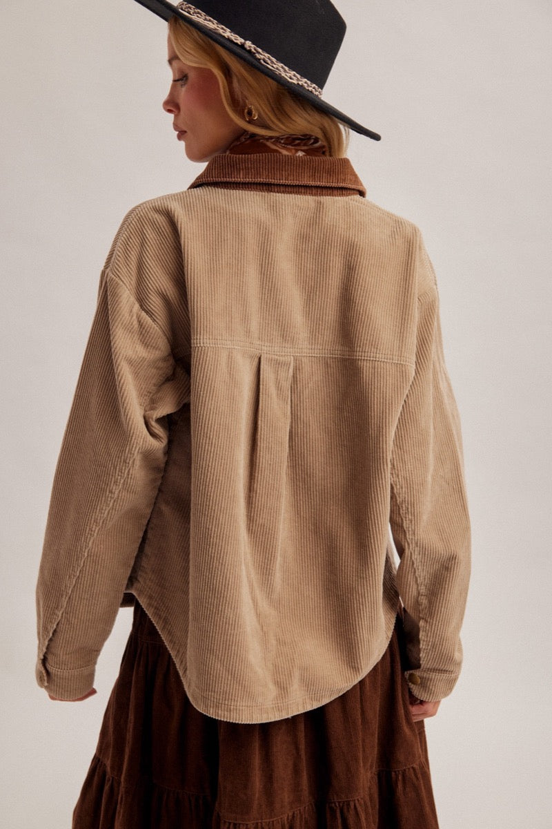 Snow Wash Cord Shacket