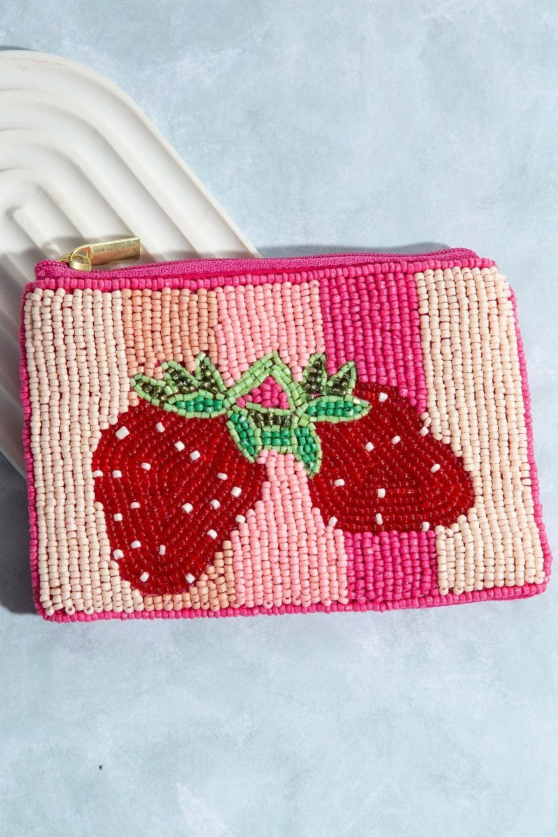 Strawberry Kiss Bead Pouch