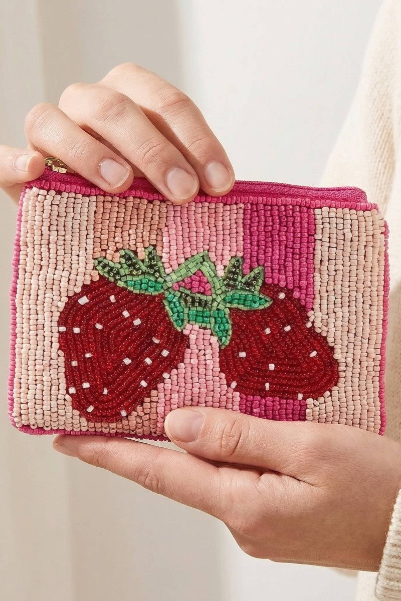 Strawberry Kiss Bead Pouch