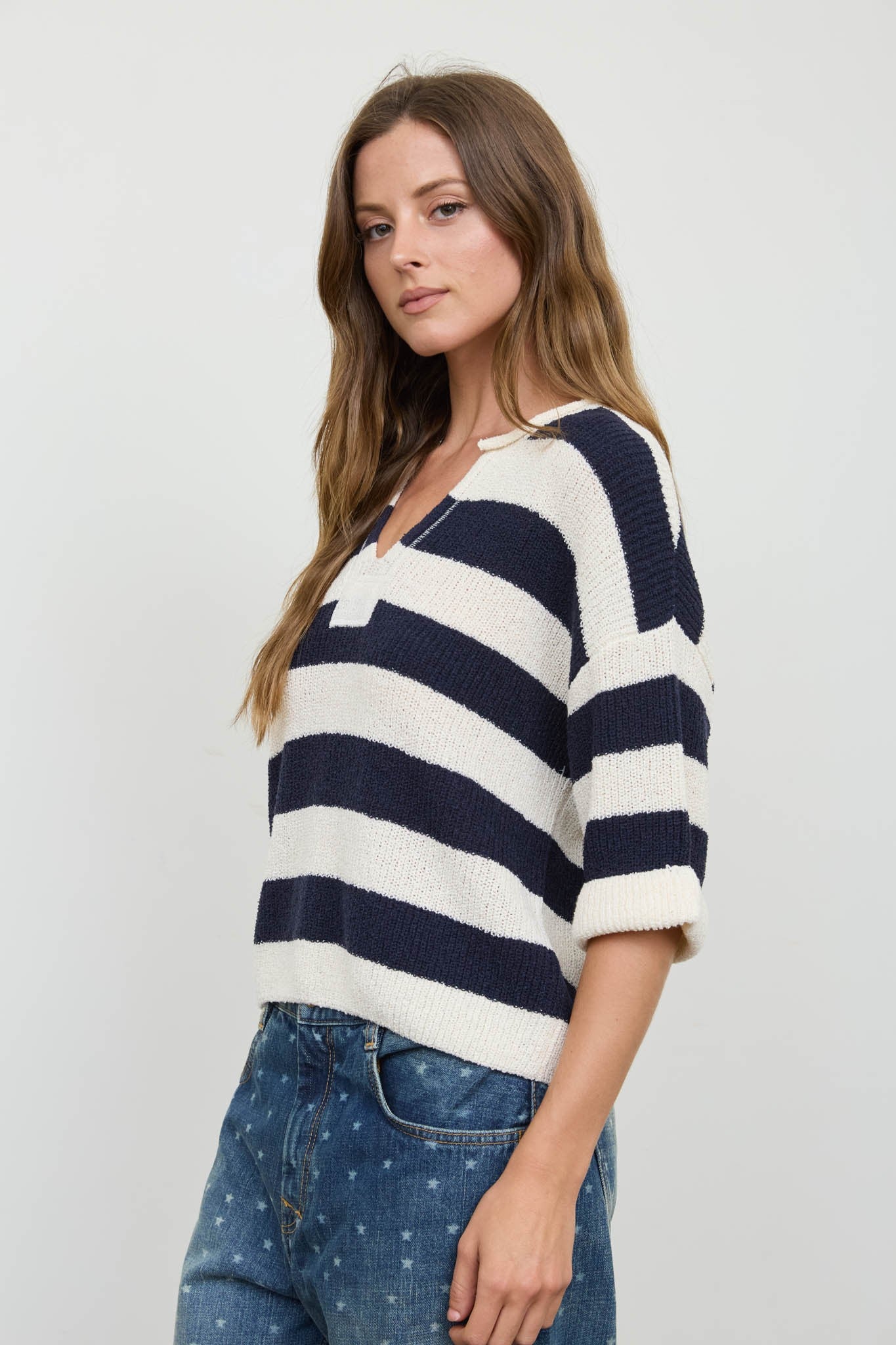 Stripe Split Sweater