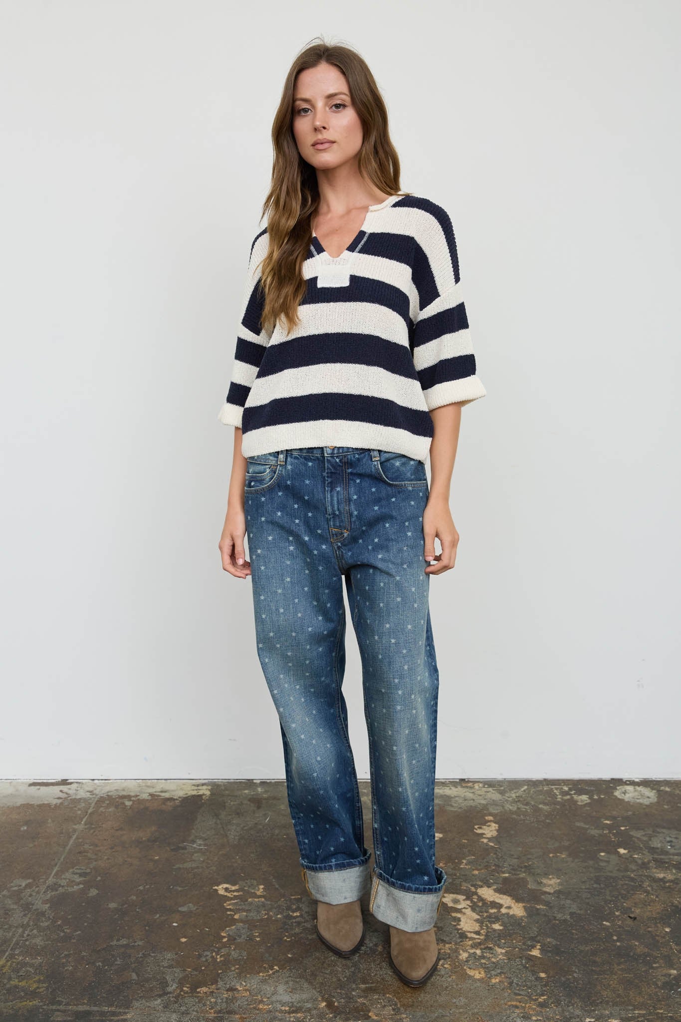 Stripe Split Sweater