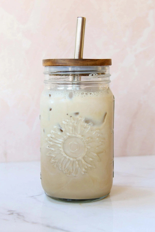 Sunflower XL Mason Jar Tumbler