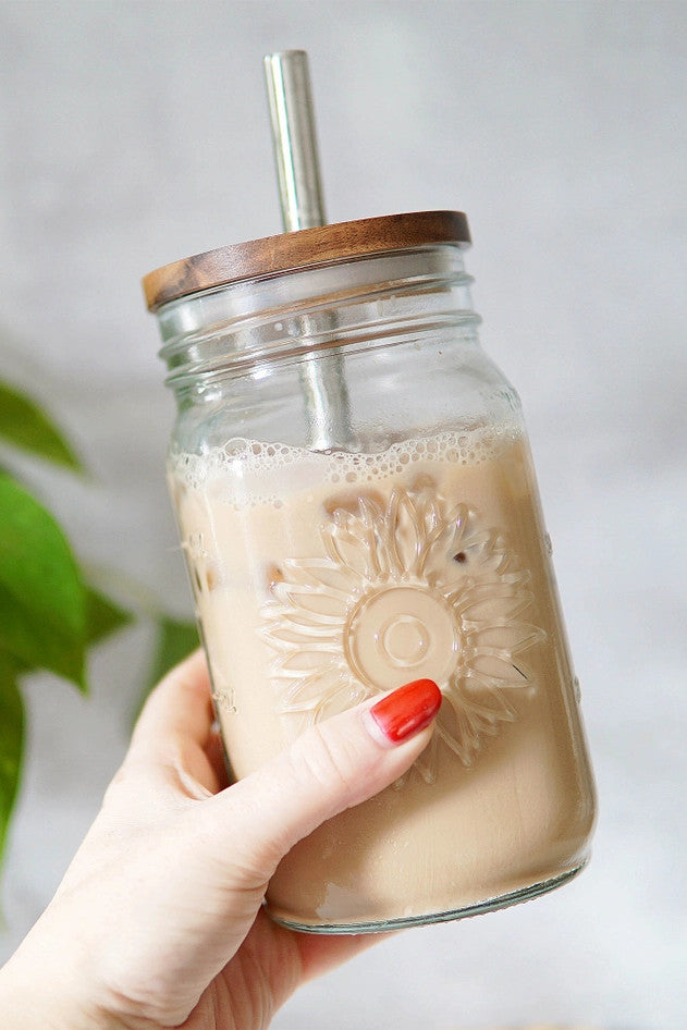 Sunflower XL Mason Jar Tumbler