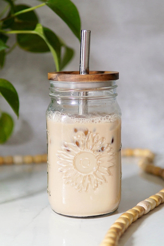 Sunflower XL Mason Jar Tumbler