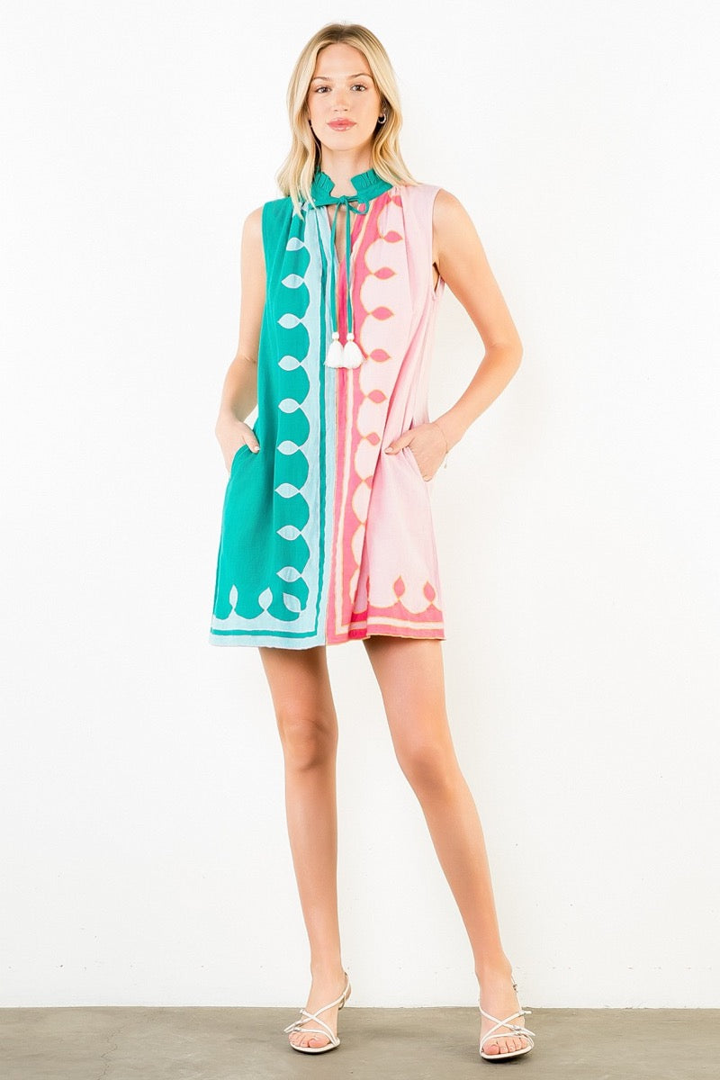 Tassel Colorblock Dress