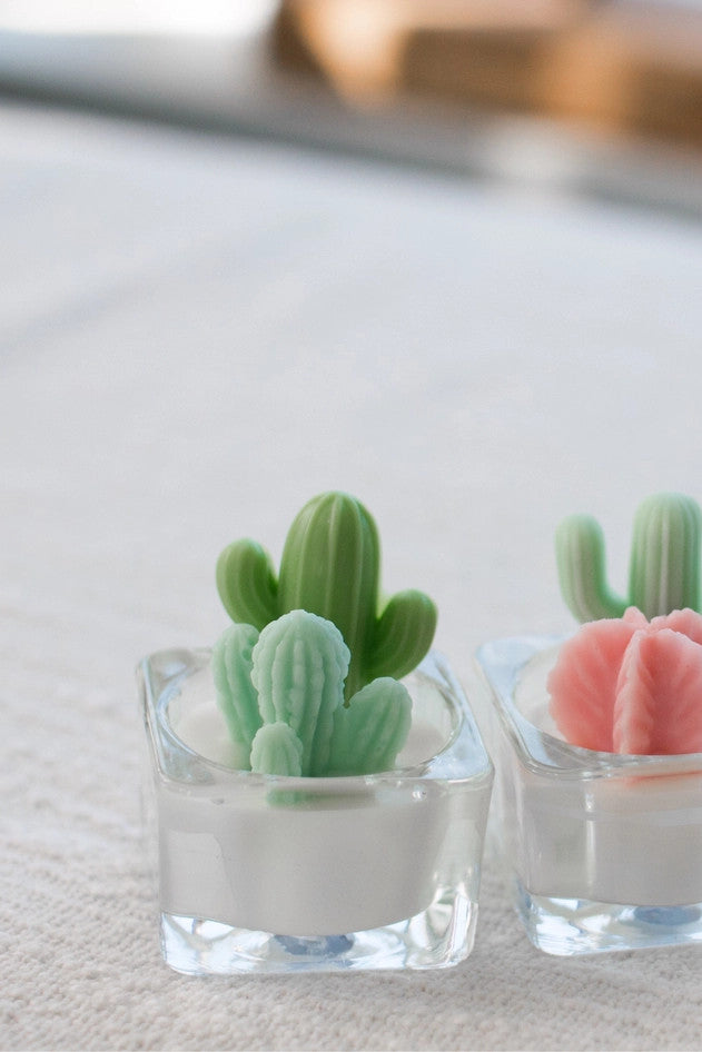 Succulent Tea Light Candle