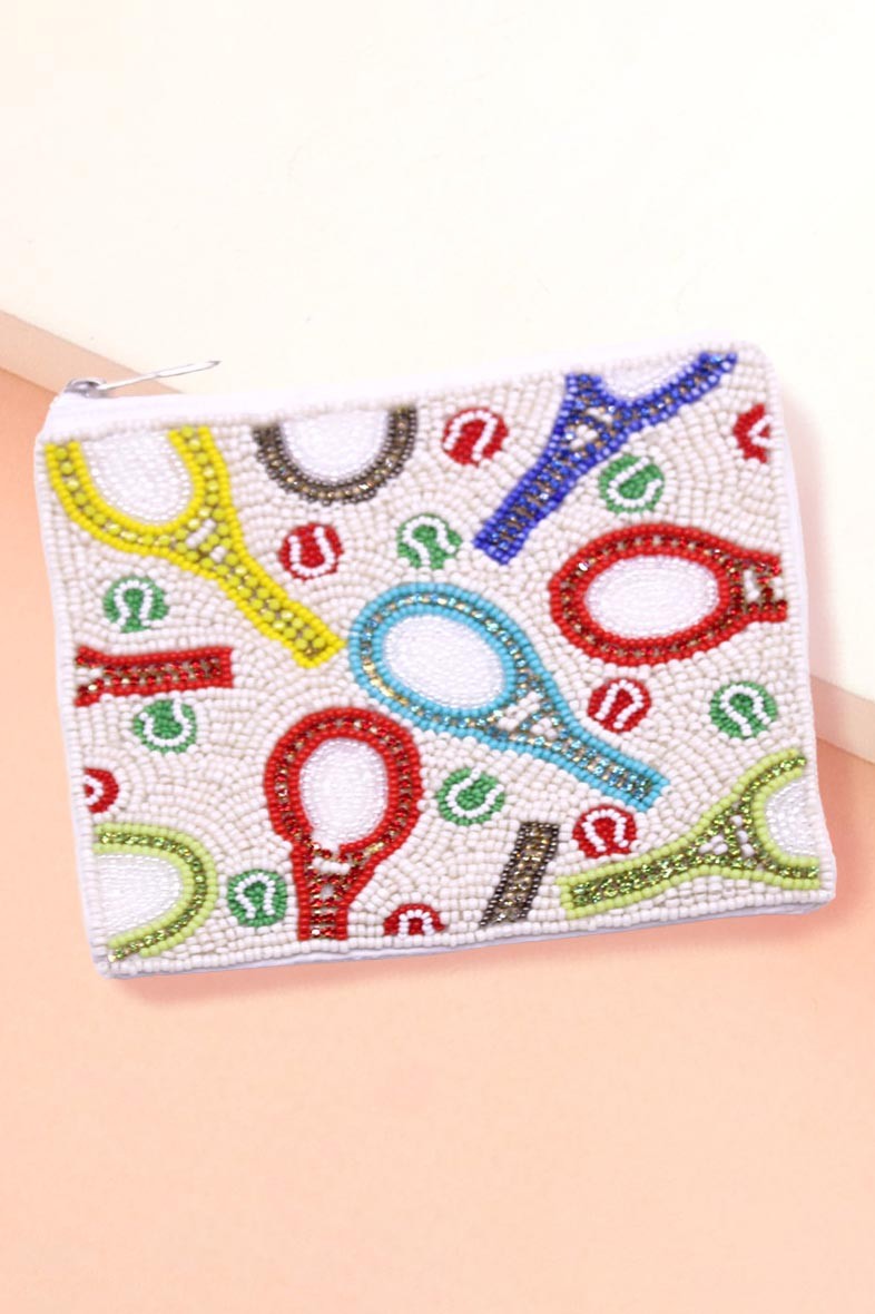 Tennis Beaded Pouch