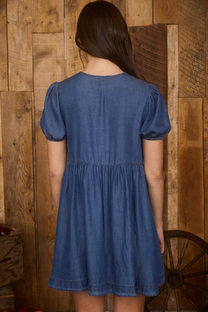 Tied Up Denim Dress
