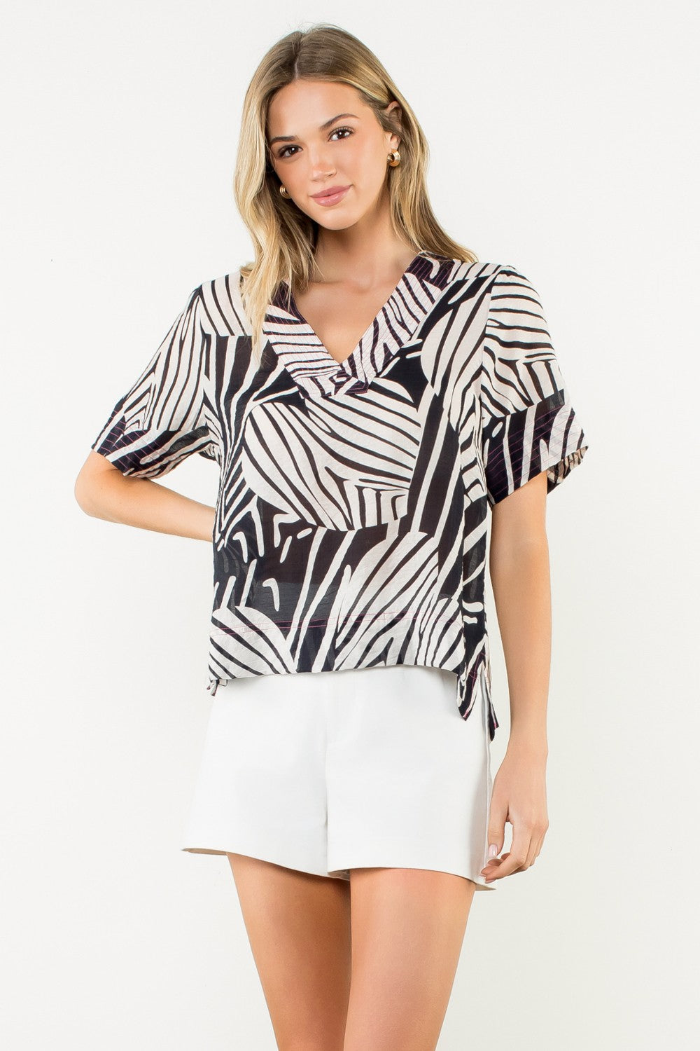 Zebra Stripe Top