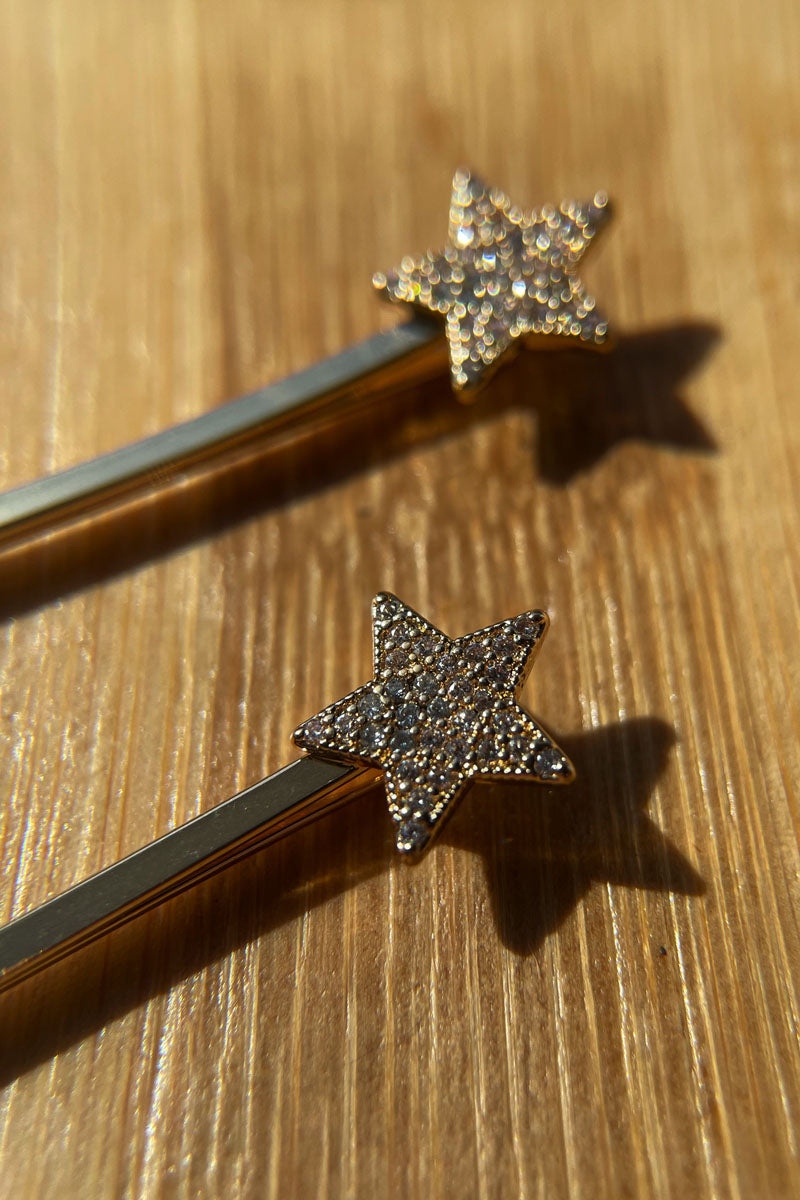 Glitter Star Hair Pin Set