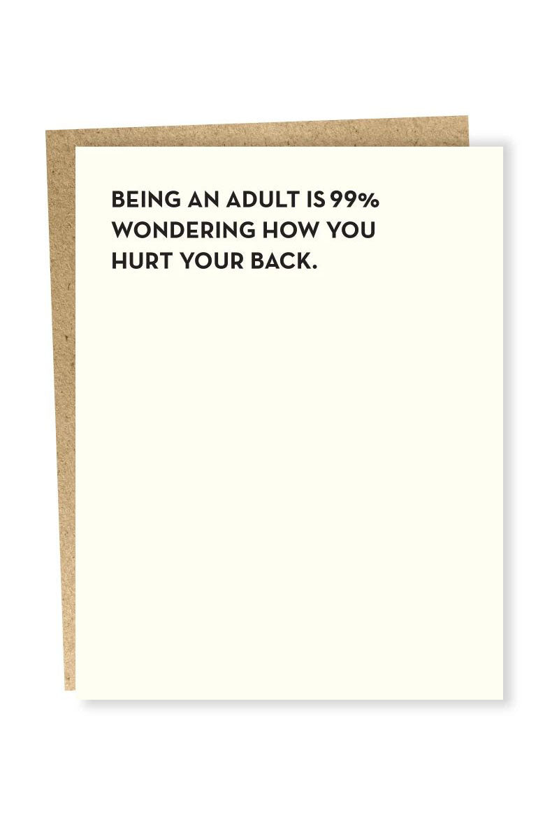 Being an Adult Card