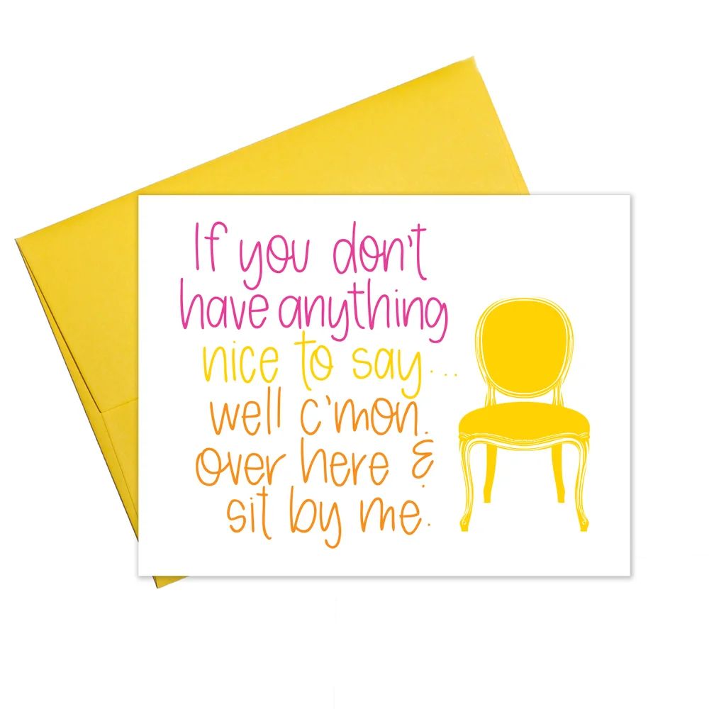 Sit By Me Card