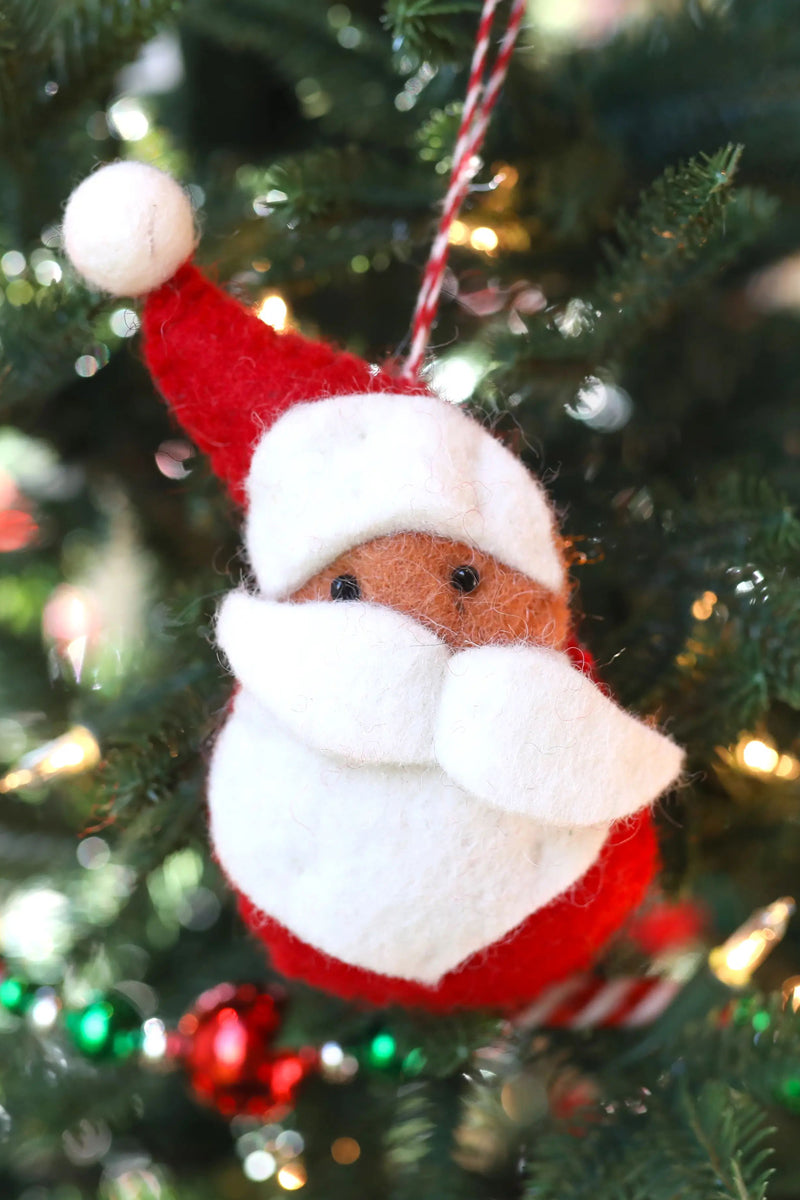 Santa Felt Wool Ornament