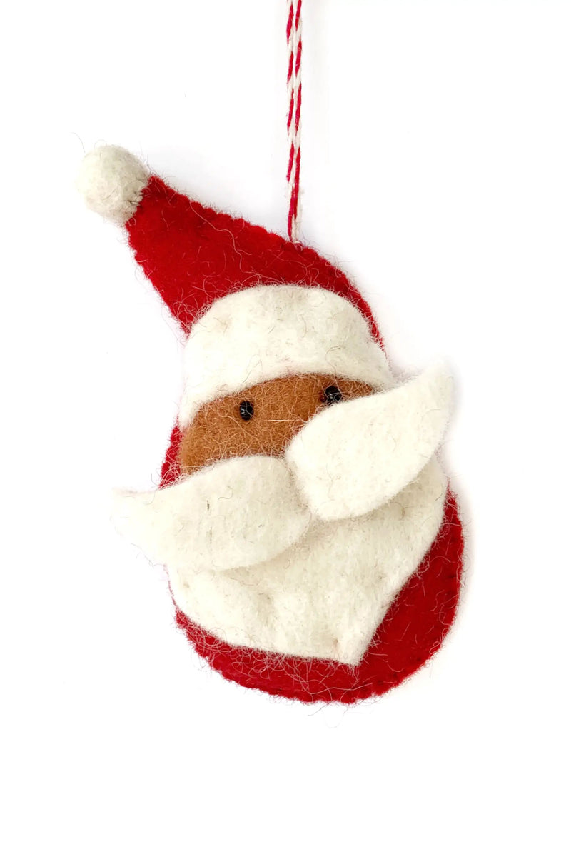 Santa Felt Wool Ornament