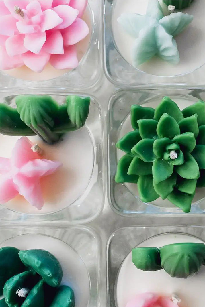 Succulent Tea Light Candle